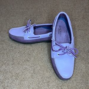 Custom purple Sperry’s size 9